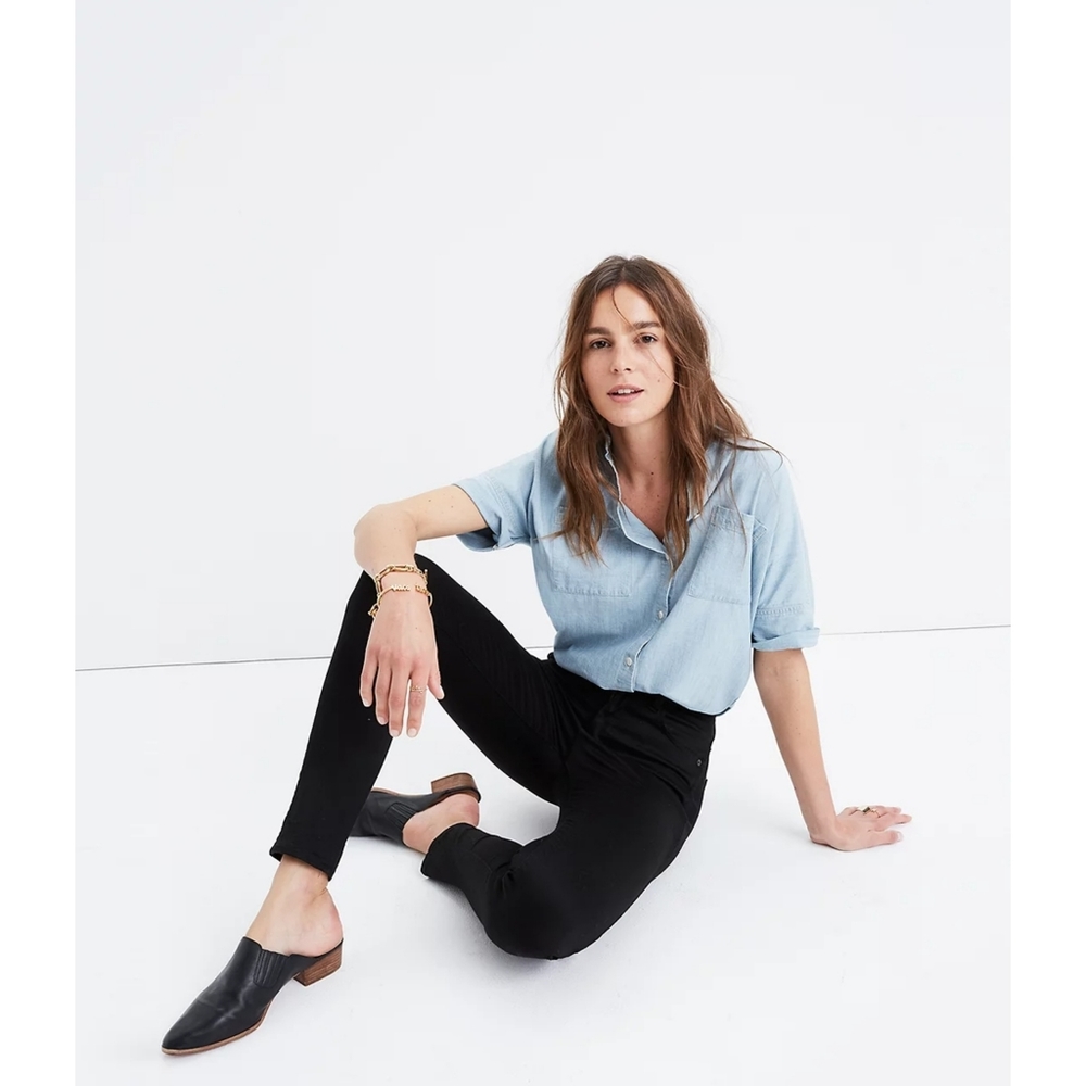 Madewell High Riser Skinny in Soft Black size 25